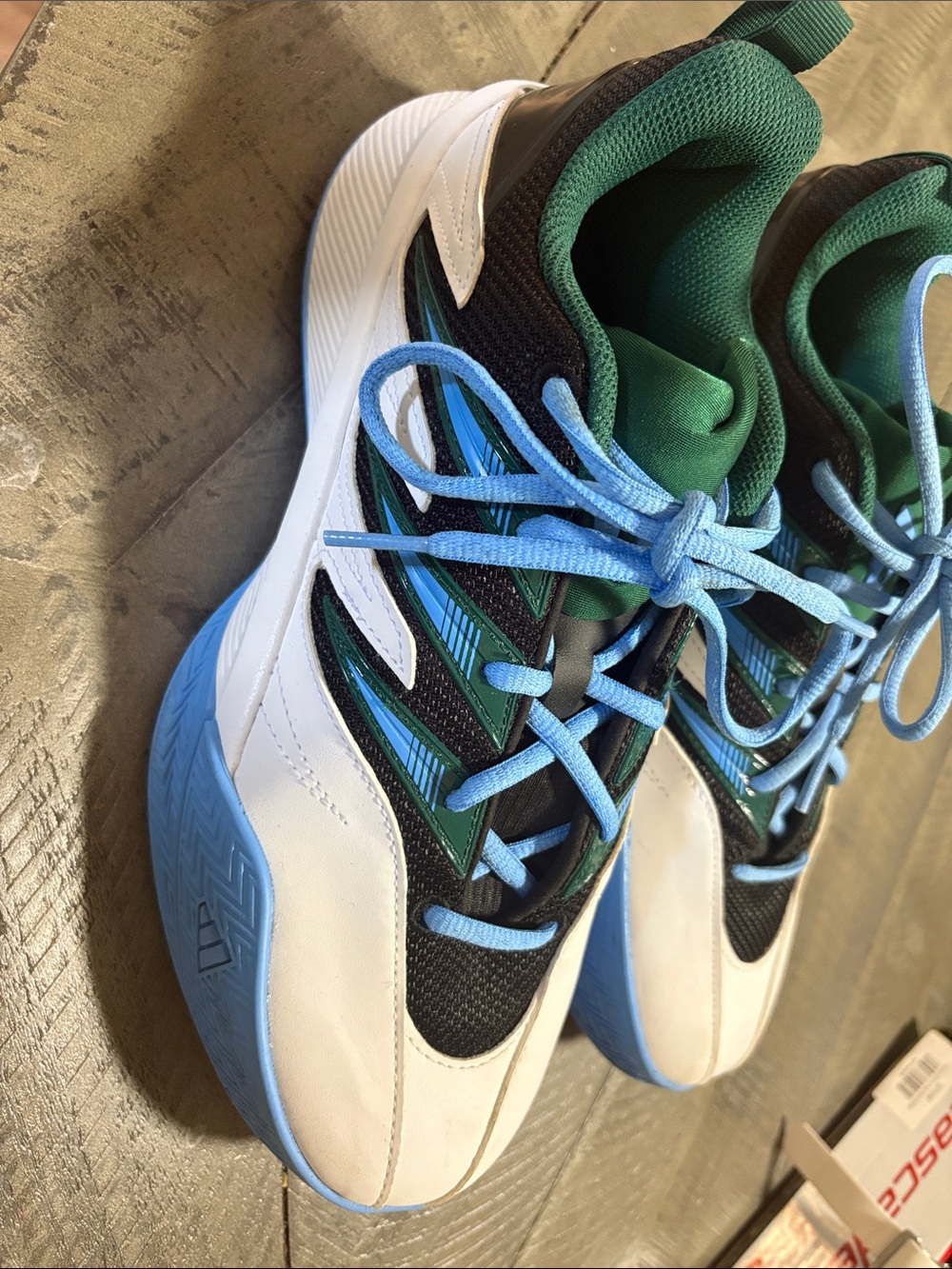 adidas Kids Sneakers in White, Blue & Green